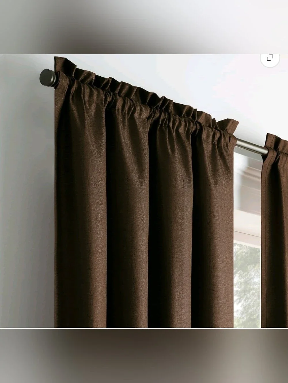 Eclipse Samara Solid Blackout Curtains, Single Curtain Panel, 63 Inch Long Black